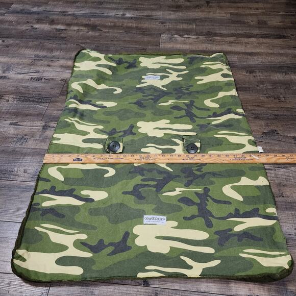 Car Seat Cover Canopy Green Camoflage Minky Gently Used 2284 - Picture 3 of 6